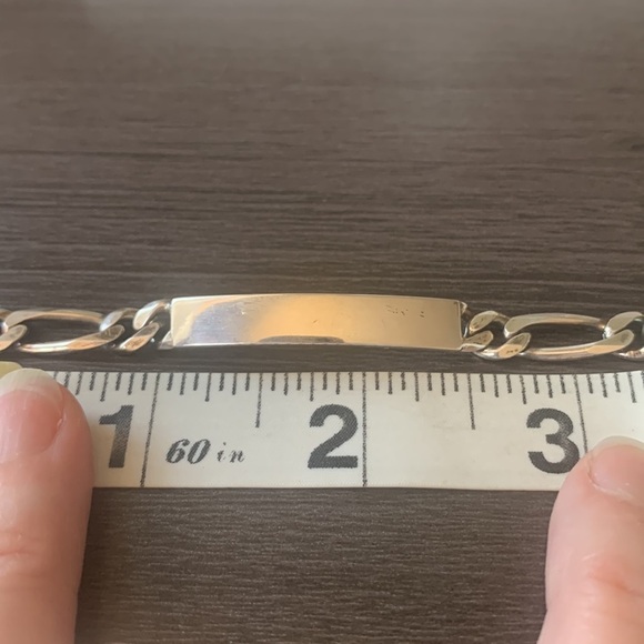 Italian Silver ID Bracelet 7” - Picture 11 of 12